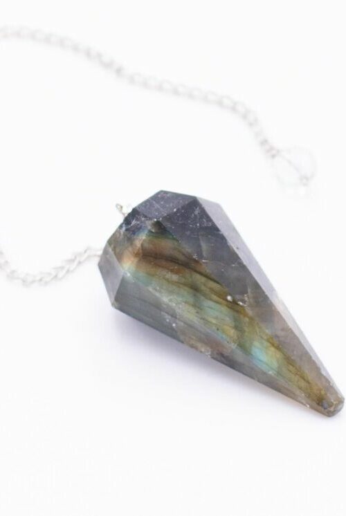 Pendule cône à facette labradorite